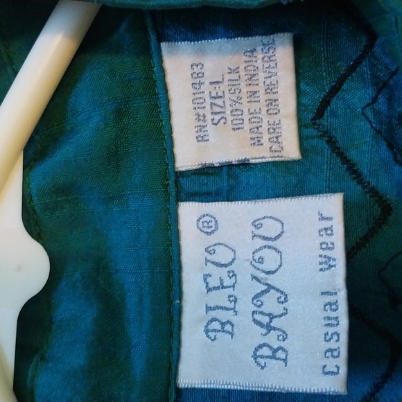 Bleu Bayou Torquoise 100% Silk Jacket - Picture 2 of 4
